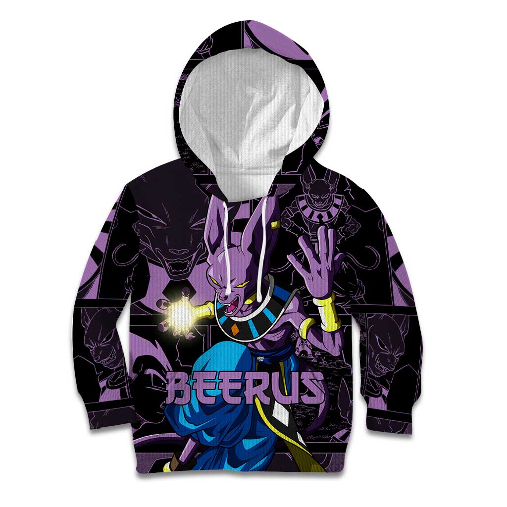 Beerus - Dragon Ball Kid Hoodie Pattern Anime Mix Manga Style