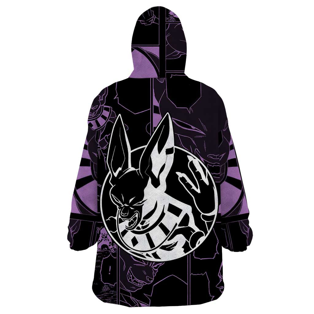 Beerus - Dragon Ball Wearable Blanket Hoodie Pattern Anime Mix Manga Style