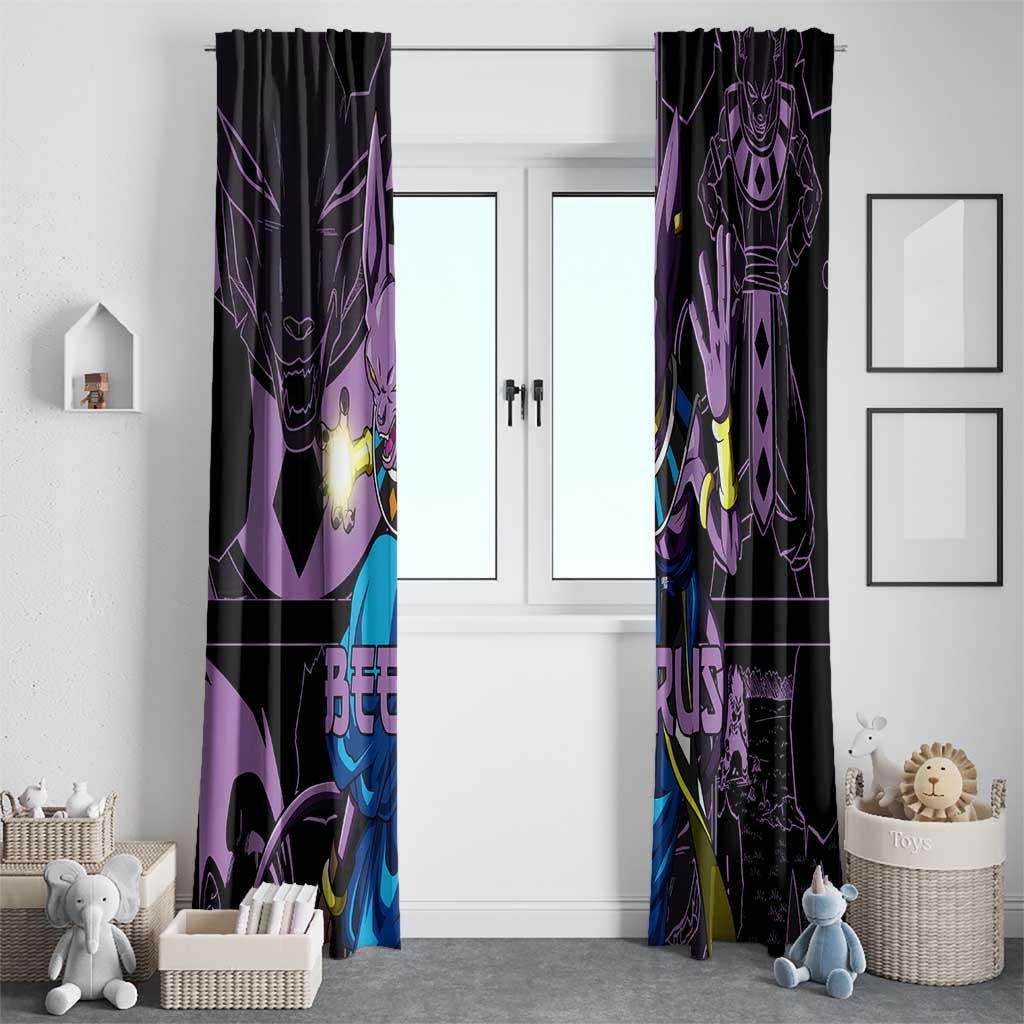Beerus - Dragon Ball Window Curtain Pattern Anime Mix Manga Style