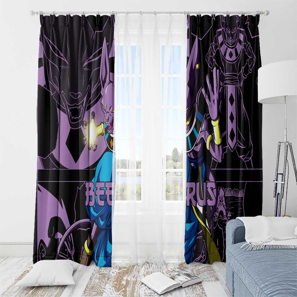 Beerus - Dragon Ball Window Curtain Pattern Anime Mix Manga Style