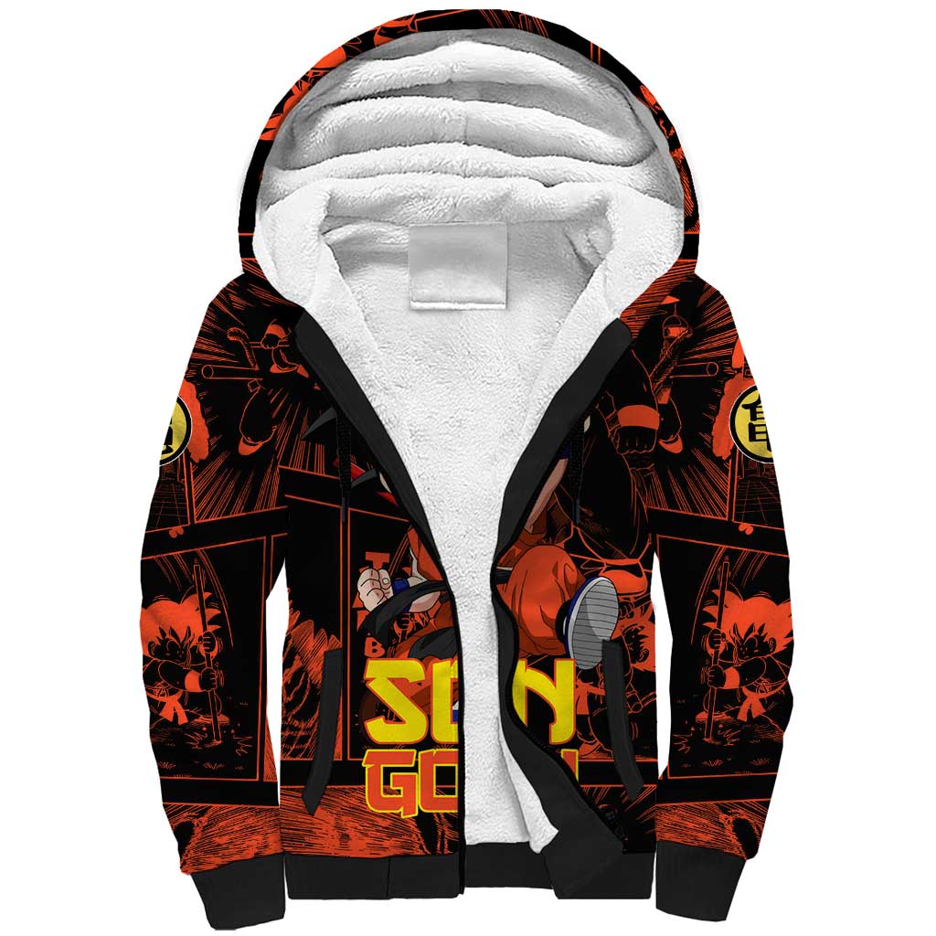 Son Goku - Dragon Ball Sherpa Hoodie Pattern Anime Mix Manga Style