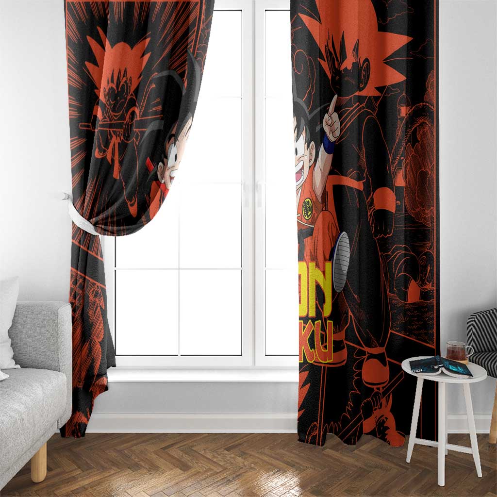 Son Goku - Dragon Ball Window Curtain Pattern Anime Mix Manga Style