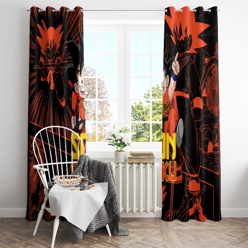 Son Goku - Dragon Ball Window Curtain Pattern Anime Mix Manga Style