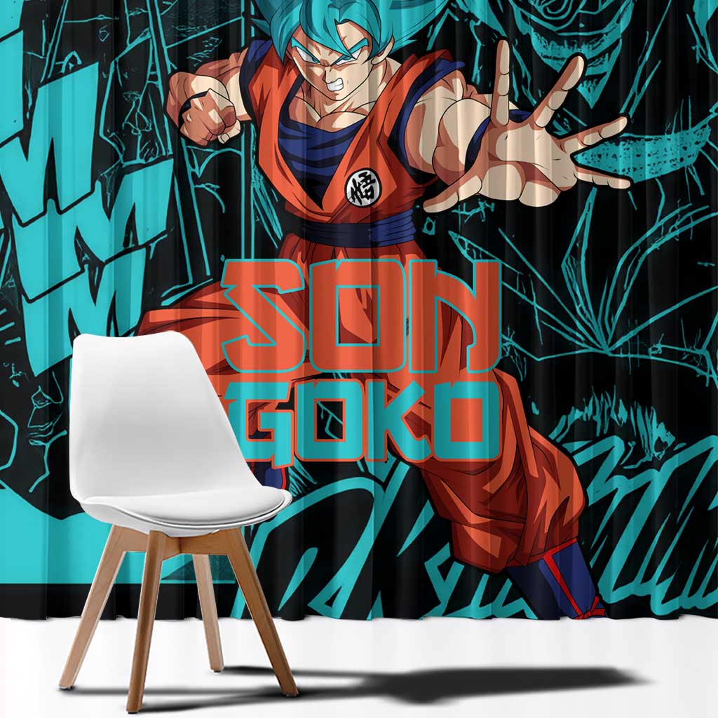 Son Goku - Dragon Ball Window Curtain Anime Mix Manga Style