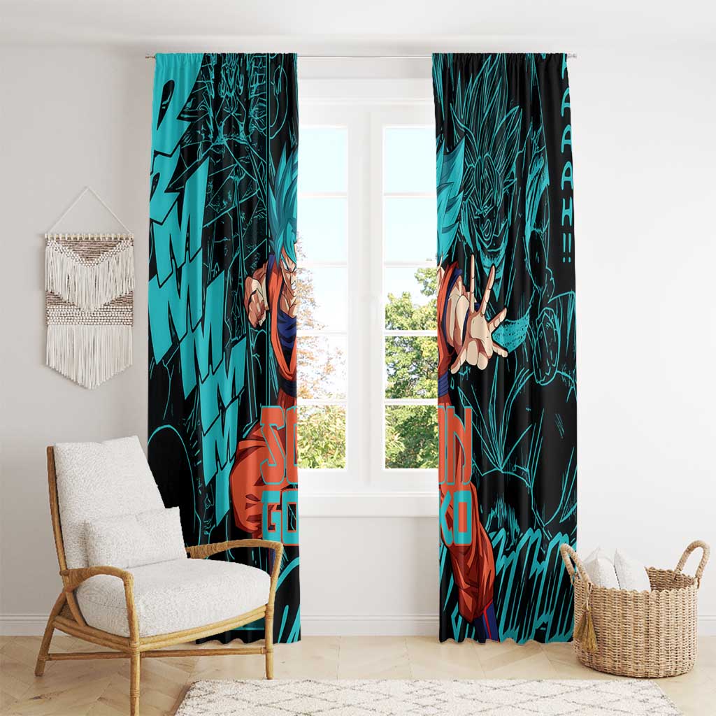 Son Goku - Dragon Ball Window Curtain Anime Mix Manga Style