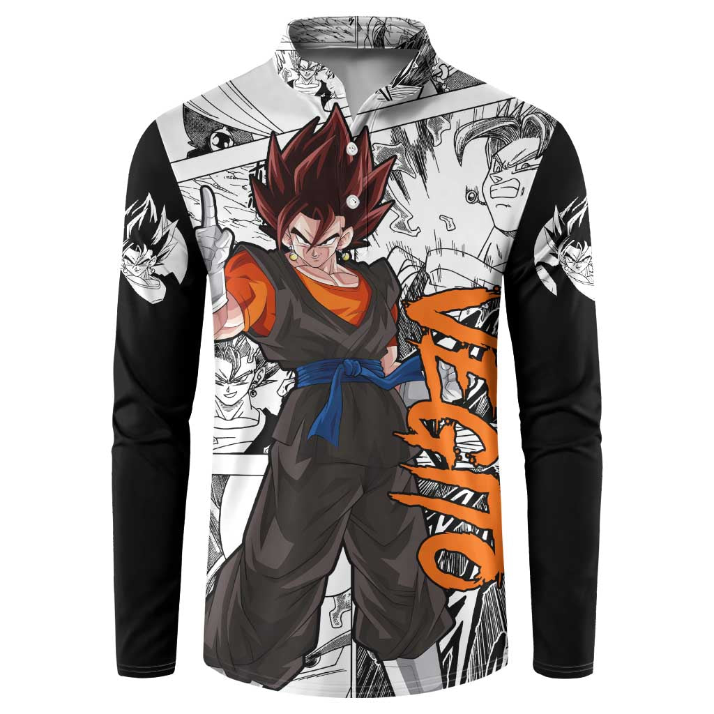 Vegito - Dragon Ball Button Sweatshirt Anime Mix Manga Style
