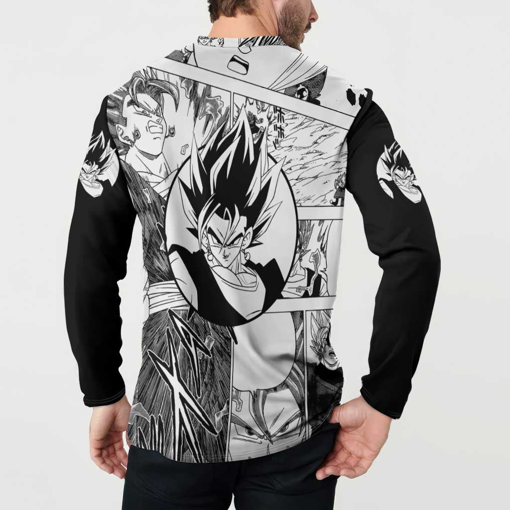 Vegito - Dragon Ball Button Sweatshirt Anime Mix Manga Style