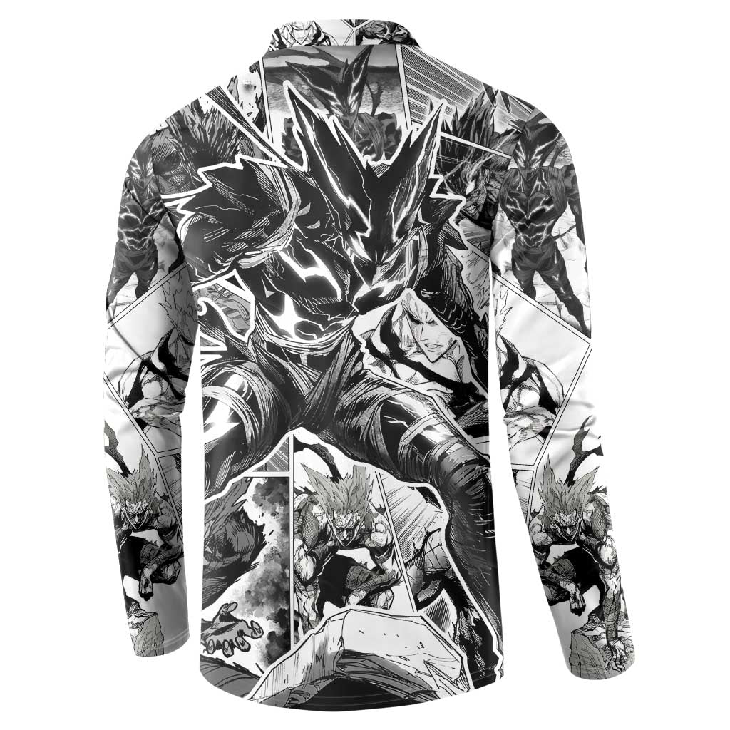 Garou - One Punch Man Button Sweatshirt Anime Mix Manga Style