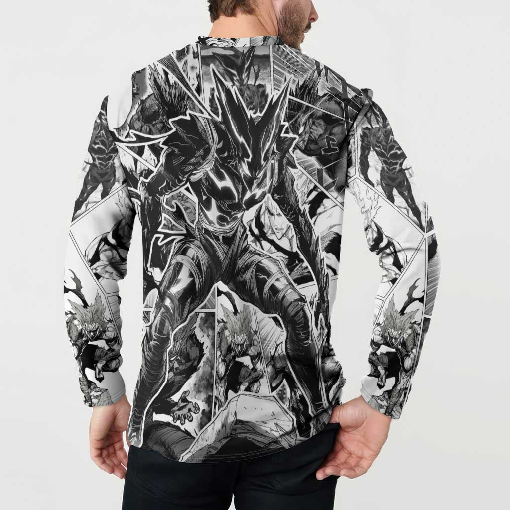 Garou - One Punch Man Button Sweatshirt Anime Mix Manga Style
