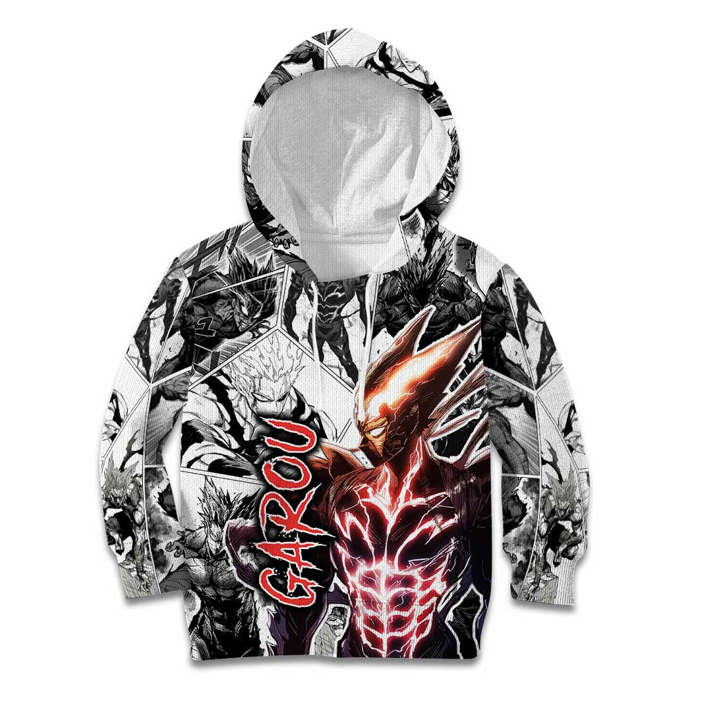 Garou - One Punch Man Kid Hoodie Anime Mix Manga Style