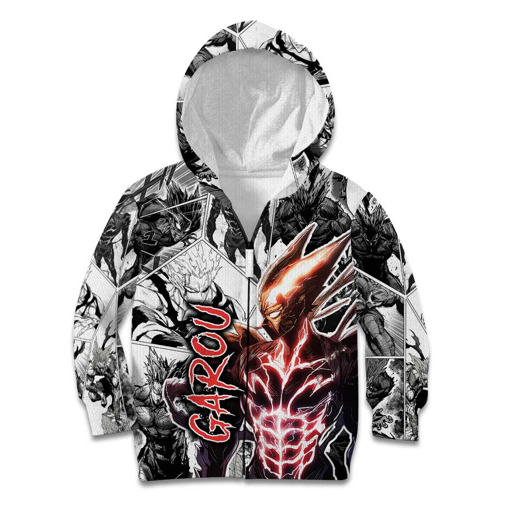 Garou - One Punch Man Kid Hoodie Anime Mix Manga Style
