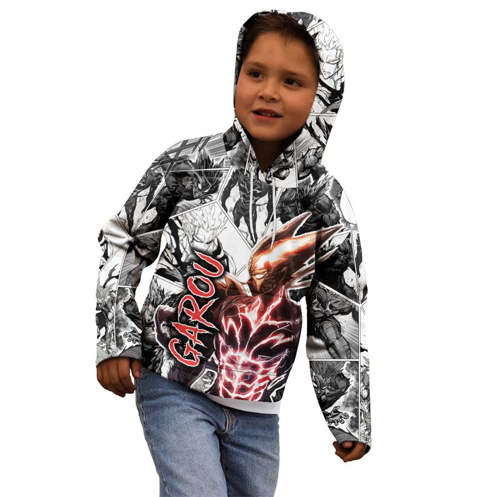 Garou - One Punch Man Kid Hoodie Anime Mix Manga Style