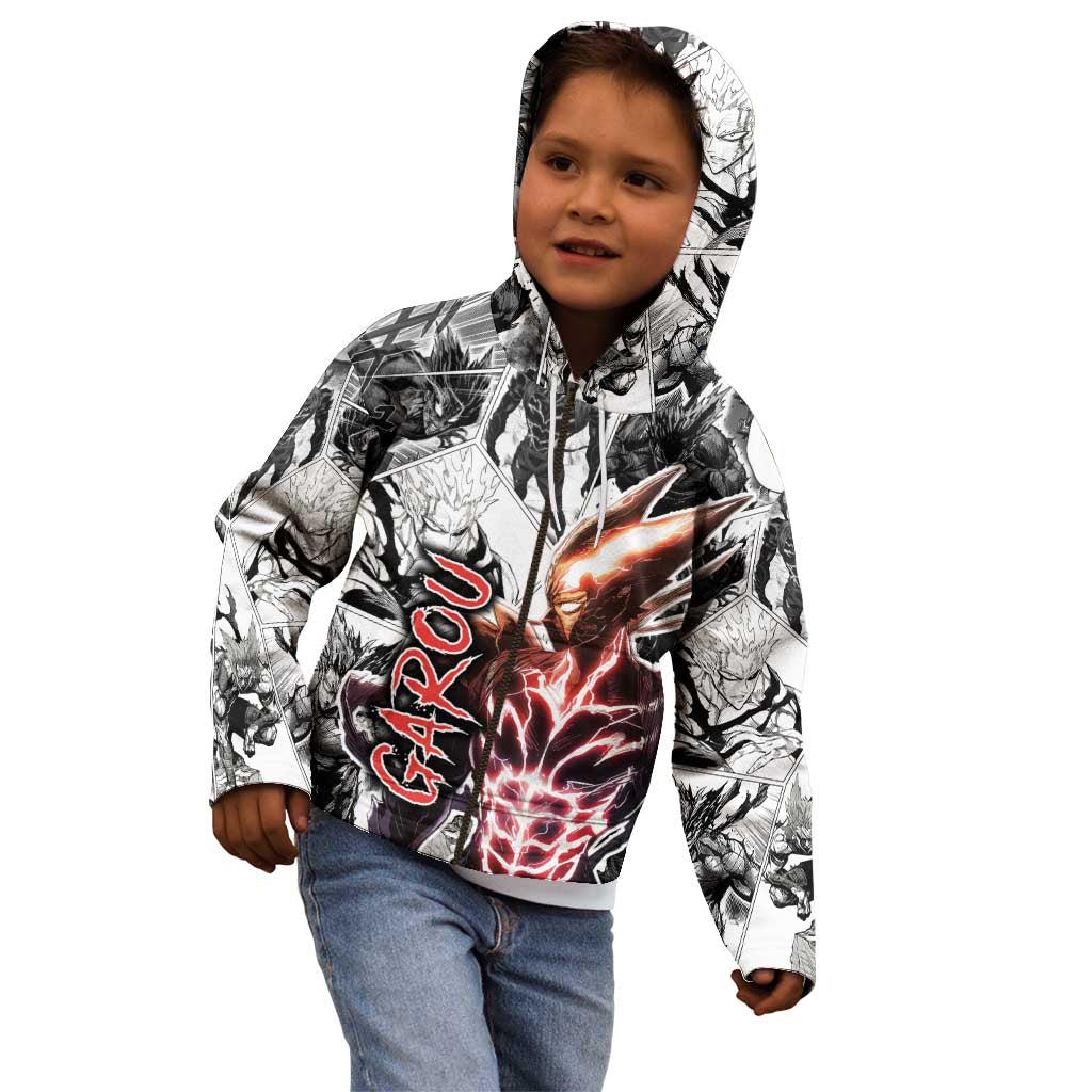 Garou - One Punch Man Kid Hoodie Anime Mix Manga Style