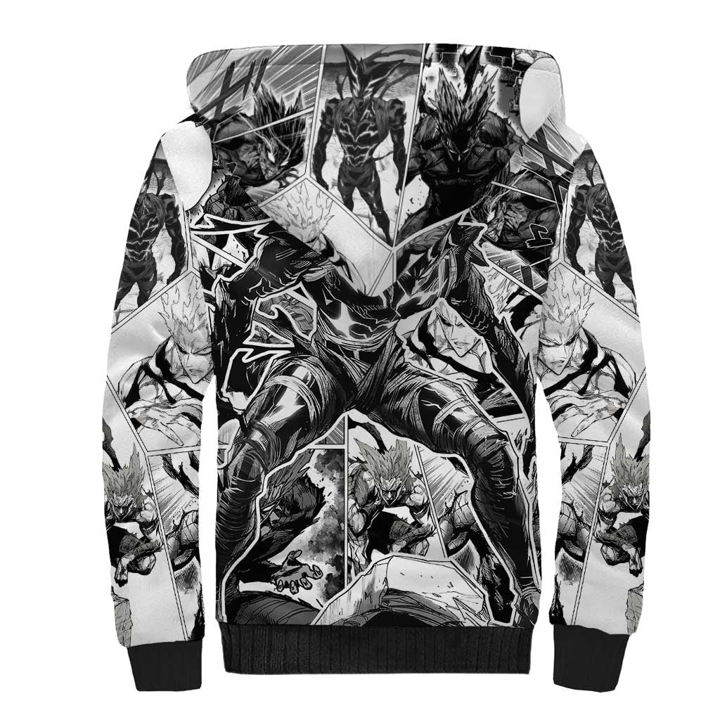 Garou - One Punch Man Sherpa Hoodie Anime Mix Manga Style