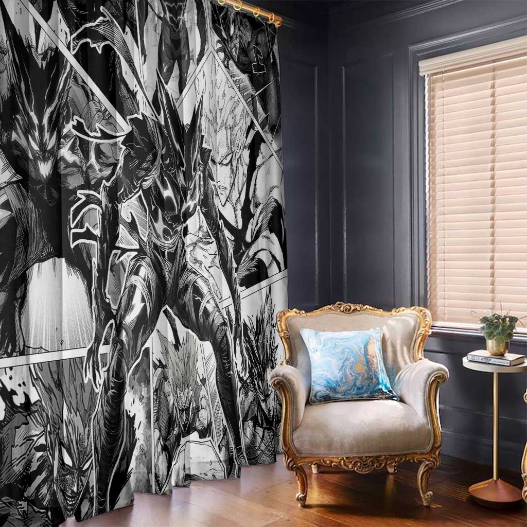 Garou - One Punch Man Window Curtain Anime Mix Manga Style