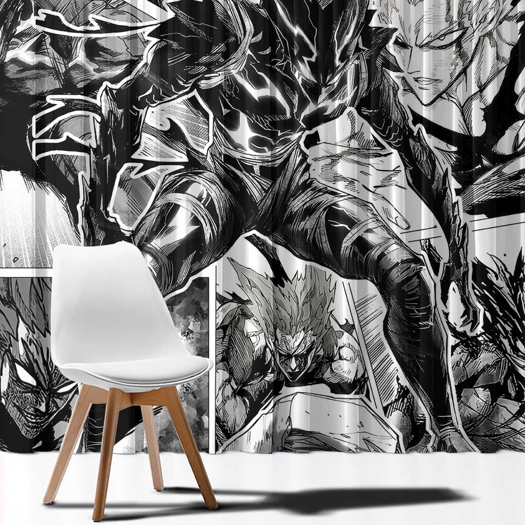 Garou - One Punch Man Window Curtain Anime Mix Manga Style