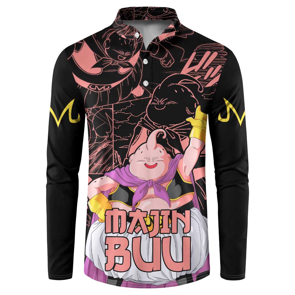 Majin Buu - Dragon Ball Button Sweatshirt Anime Mix Manga Style