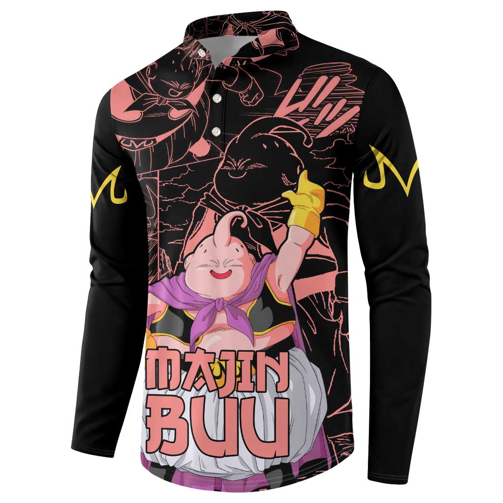 Majin Buu - Dragon Ball Button Sweatshirt Anime Mix Manga Style
