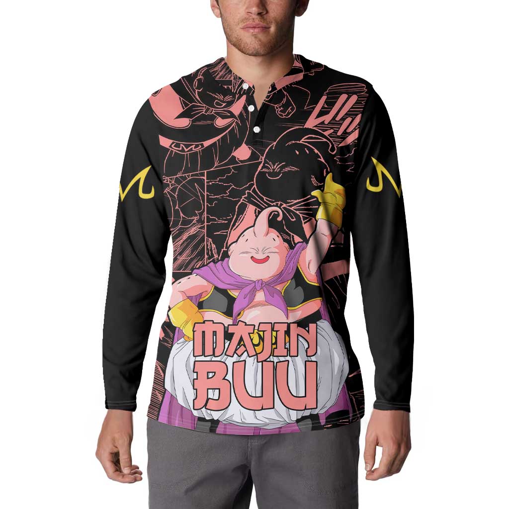 Majin Buu - Dragon Ball Button Sweatshirt Anime Mix Manga Style