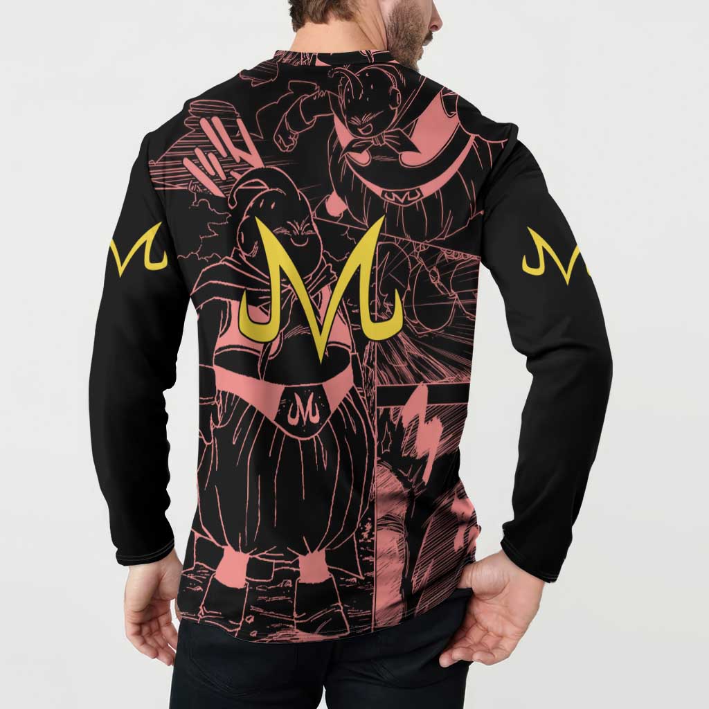 Majin Buu - Dragon Ball Button Sweatshirt Anime Mix Manga Style