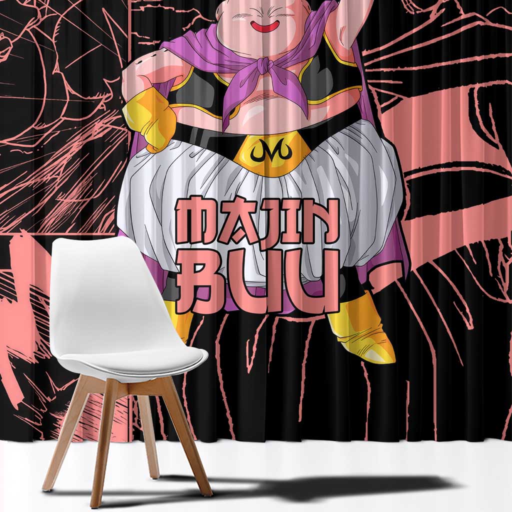 Majin Buu - Dragon Ball Window Curtain Anime Mix Manga Style