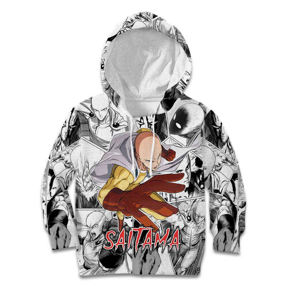 Saitama - One Punch Man Kid Hoodie Anime Mix Manga Style