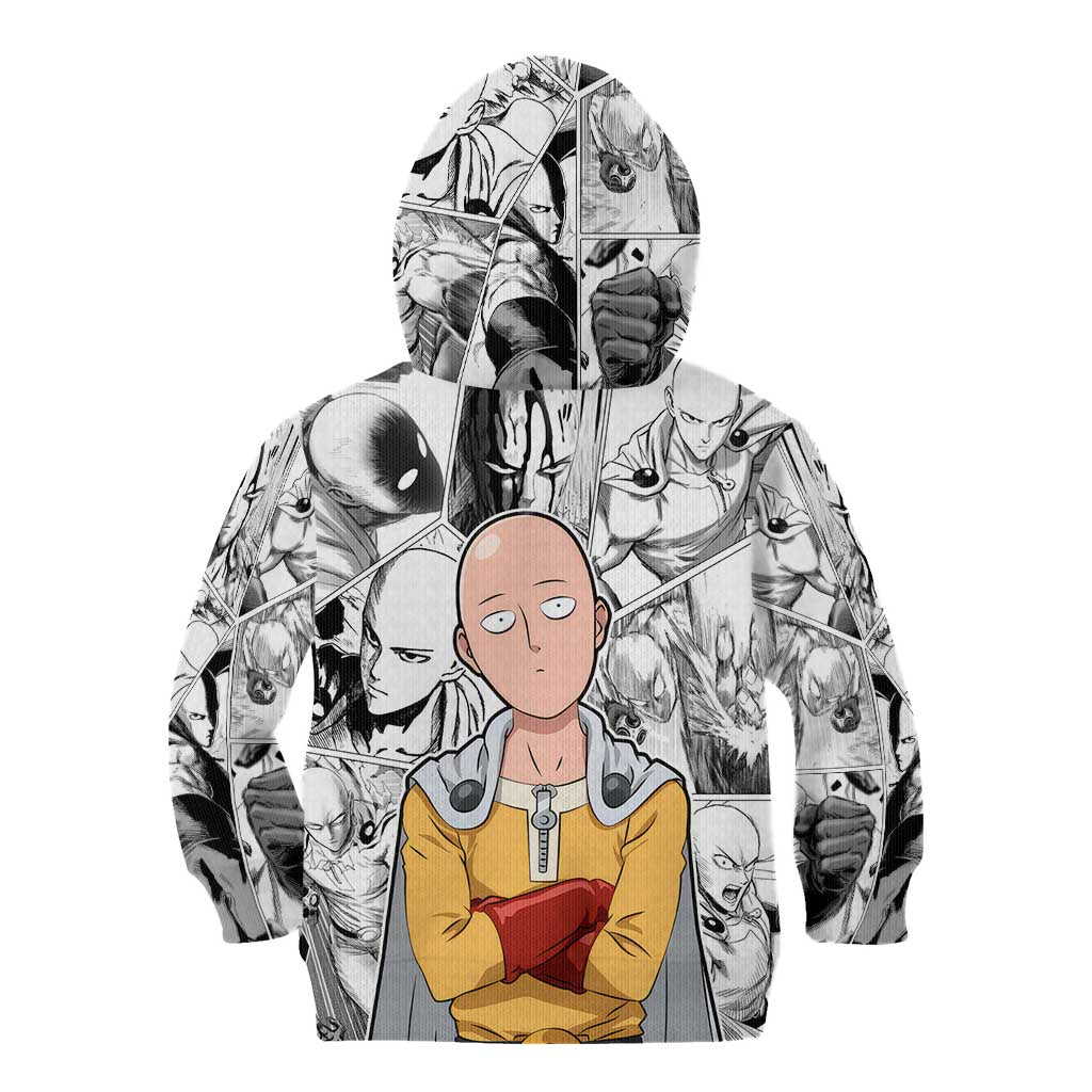 Saitama - One Punch Man Kid Hoodie Anime Mix Manga Style