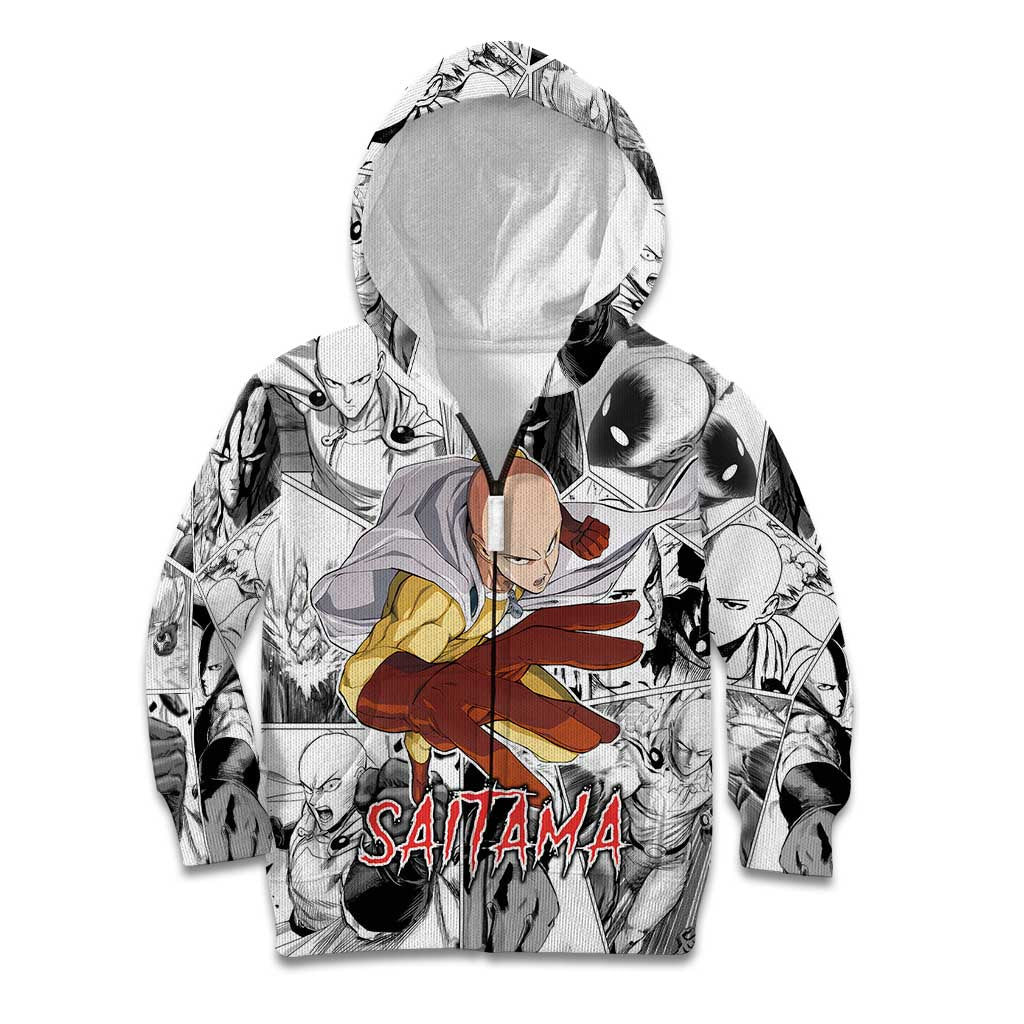 Saitama - One Punch Man Kid Hoodie Anime Mix Manga Style