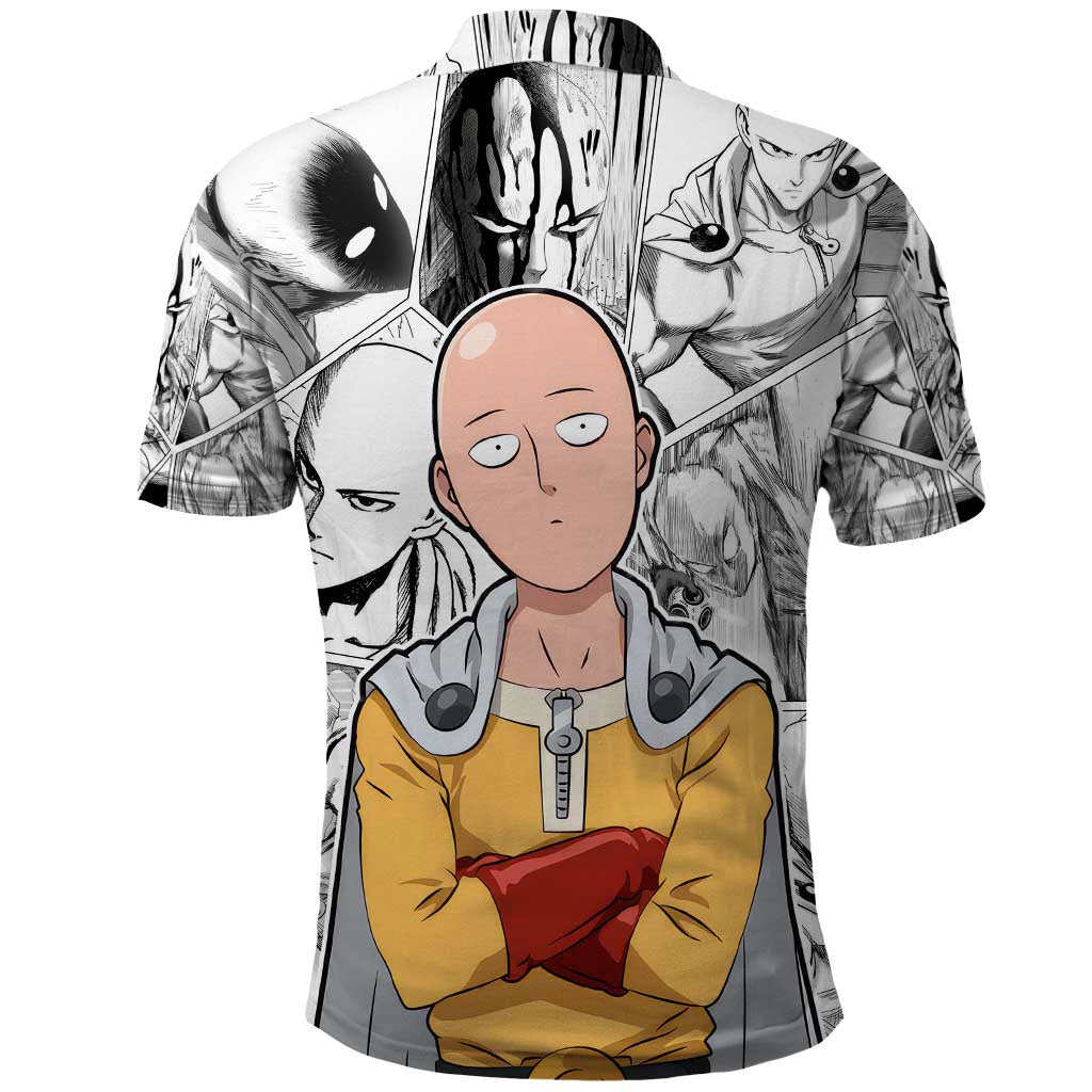 Saitama - One Punch Man Polo Shirt Anime Mix Manga Style
