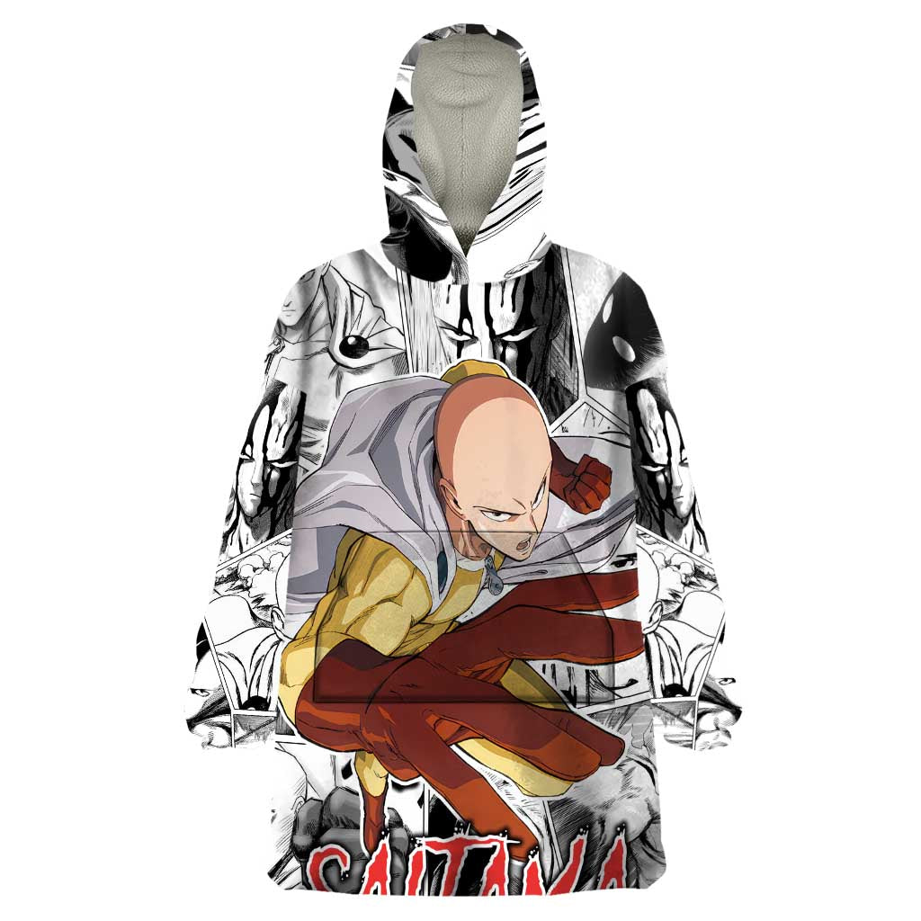 Saitama - One Punch Man Wearable Blanket Hoodie Anime Mix Manga Style