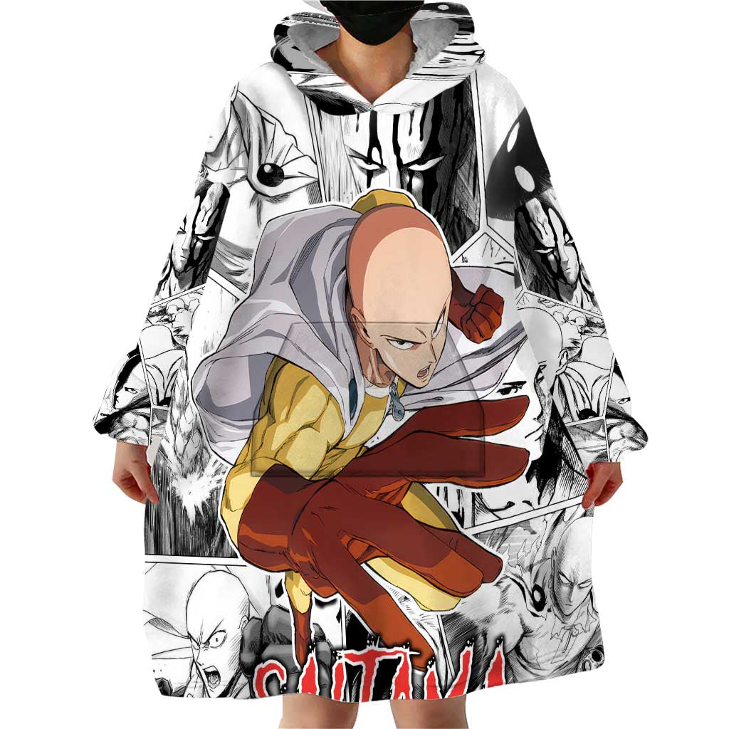 Saitama - One Punch Man Wearable Blanket Hoodie Anime Mix Manga Style