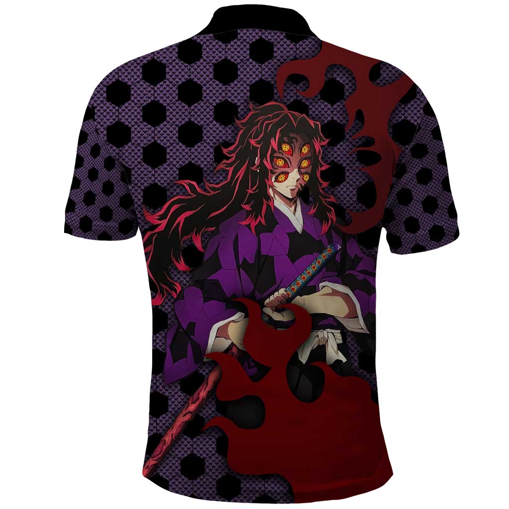 Kokushibou - Demon Slayer Polo Shirt Anime Style