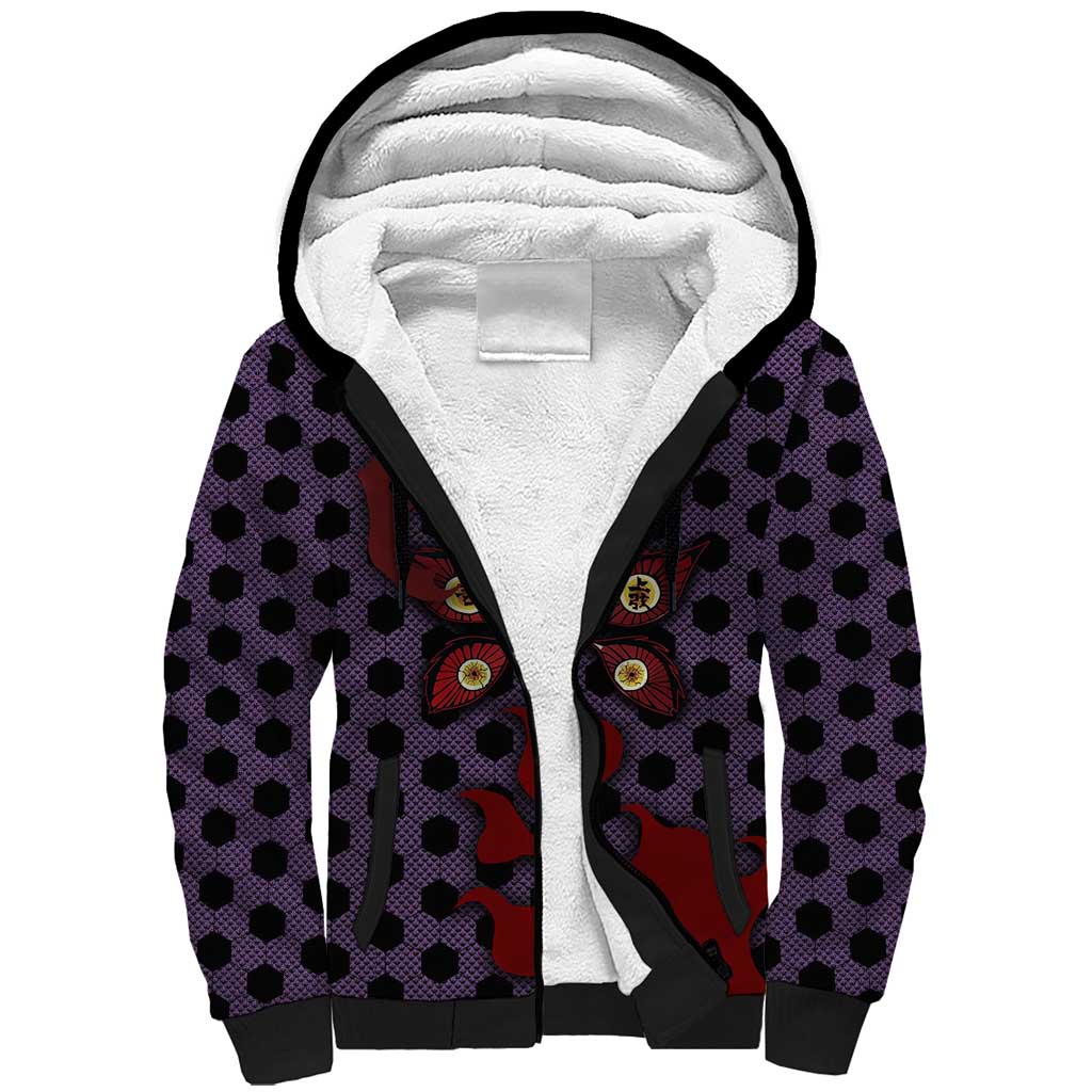Kokushibou - Demon Slayer Sherpa Hoodie Anime Style