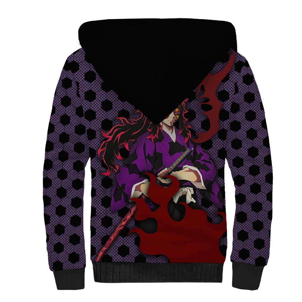 Kokushibou - Demon Slayer Sherpa Hoodie Anime Style