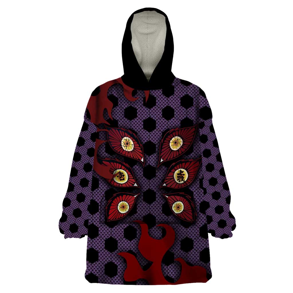 Kokushibou - Demon Slayer Wearable Blanket Hoodie Anime Style