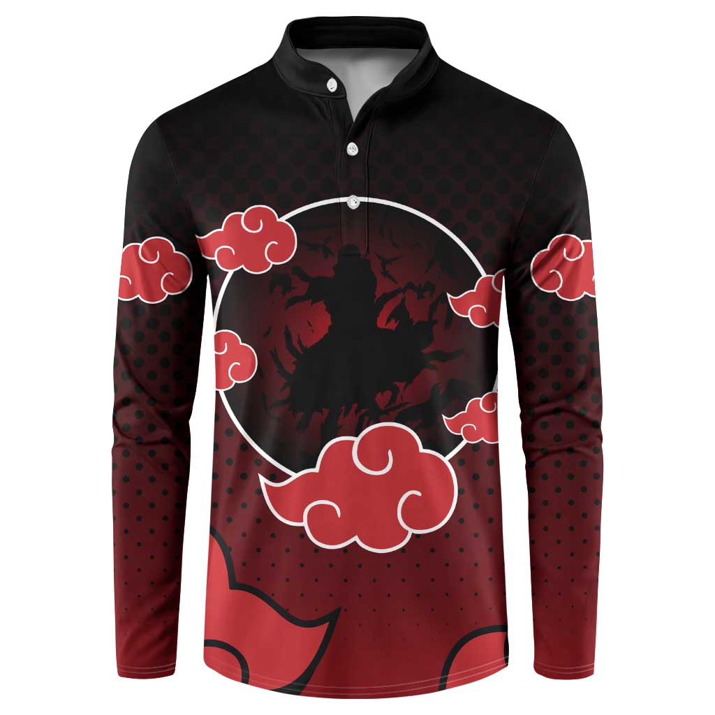 Akatsuki Itachi Uchiha - Naruto Button Sweatshirt Anime Style