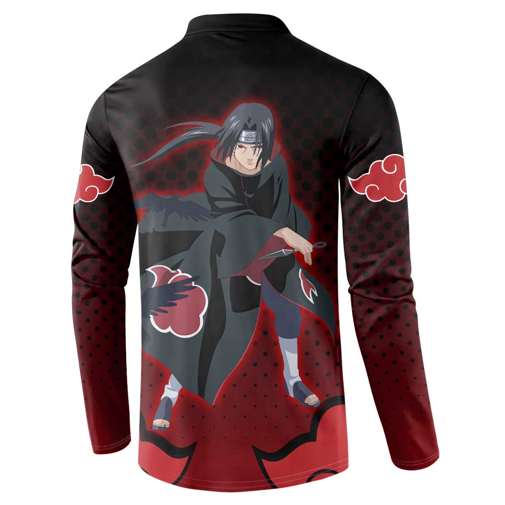 Akatsuki Itachi Uchiha - Naruto Button Sweatshirt Anime Style