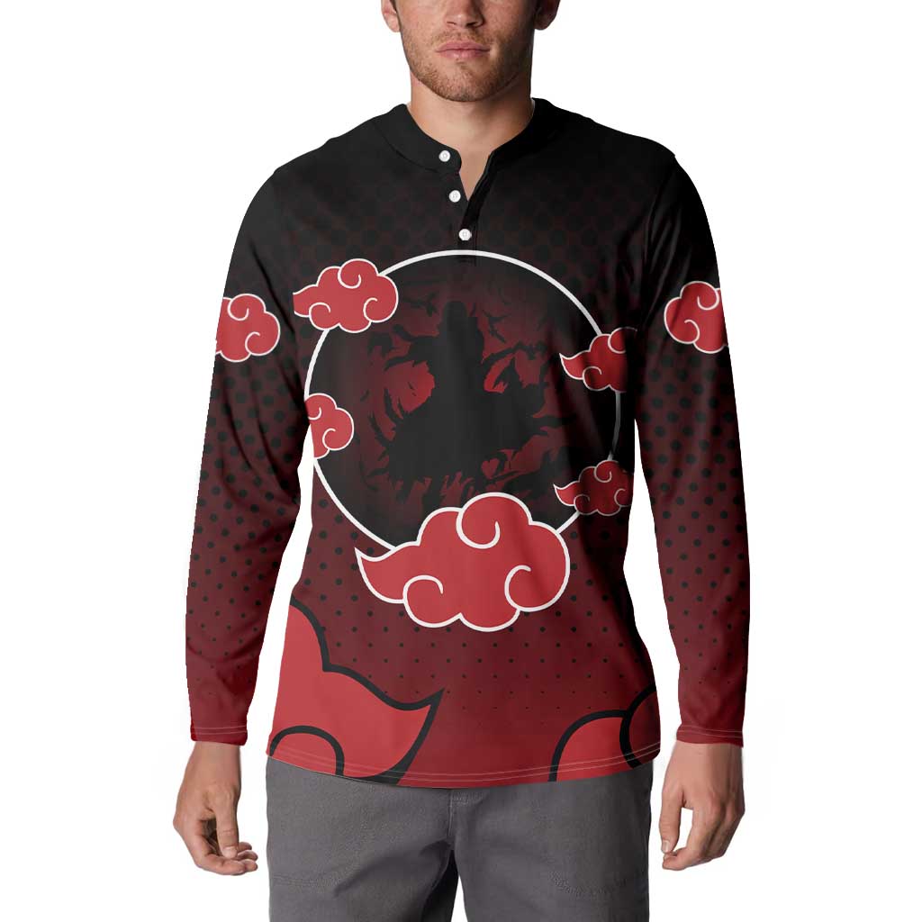 Akatsuki Itachi Uchiha - Naruto Button Sweatshirt Anime Style