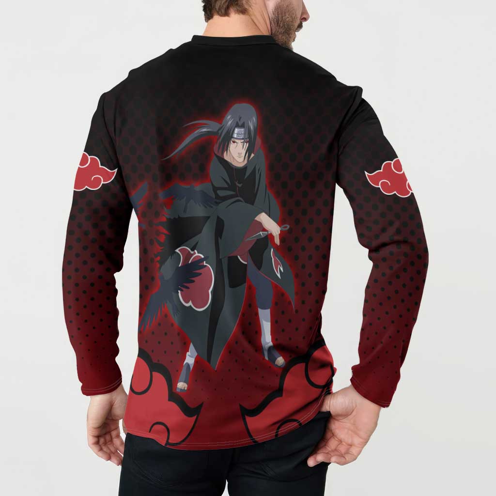 Akatsuki Itachi Uchiha - Naruto Button Sweatshirt Anime Style