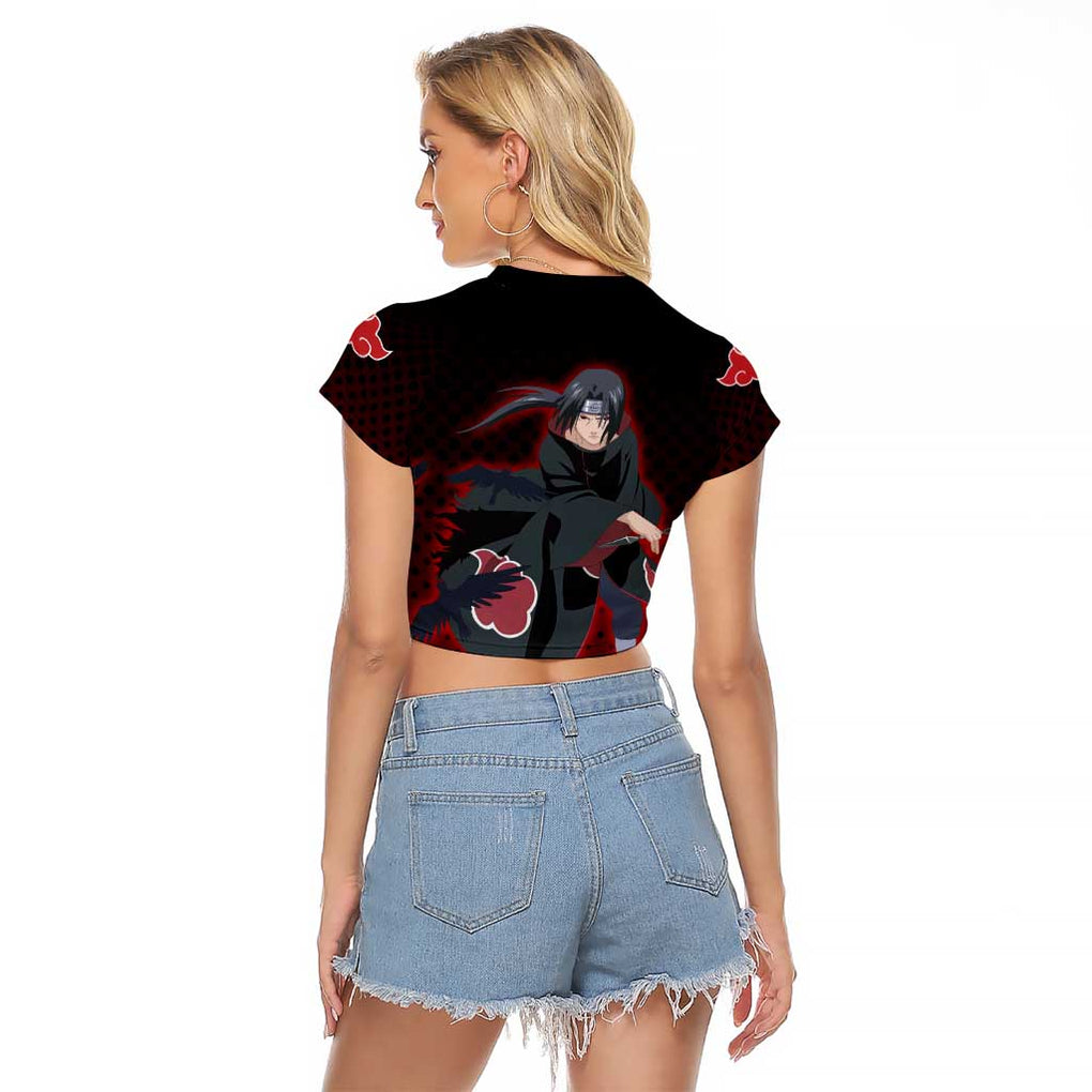 Akatsuki Itachi Uchiha - Naruto Raglan Cropped T Shirt Anime Style