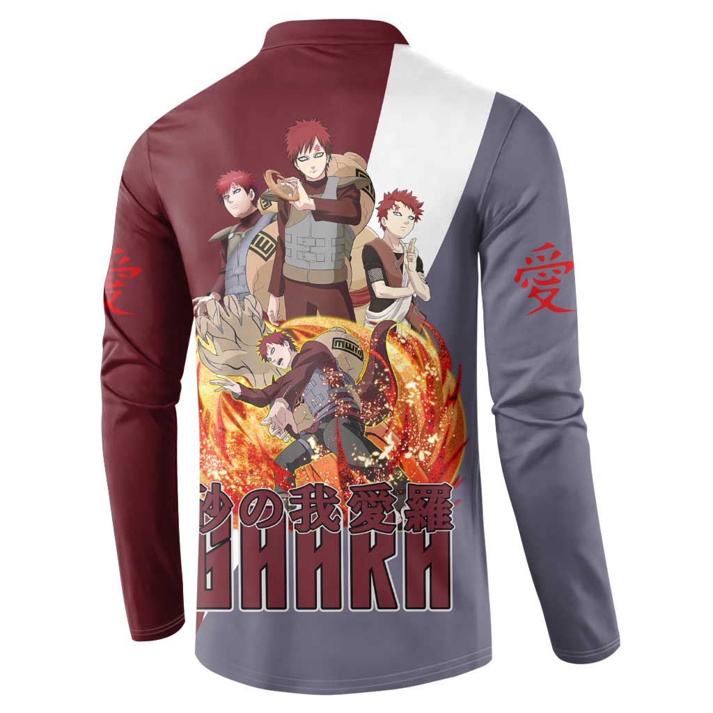 Gaara - Naruto Button Sweatshirt Anime Style