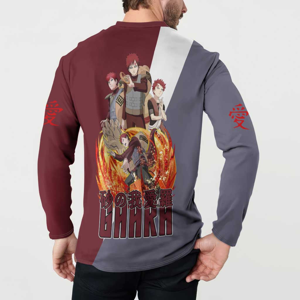 Gaara - Naruto Button Sweatshirt Anime Style