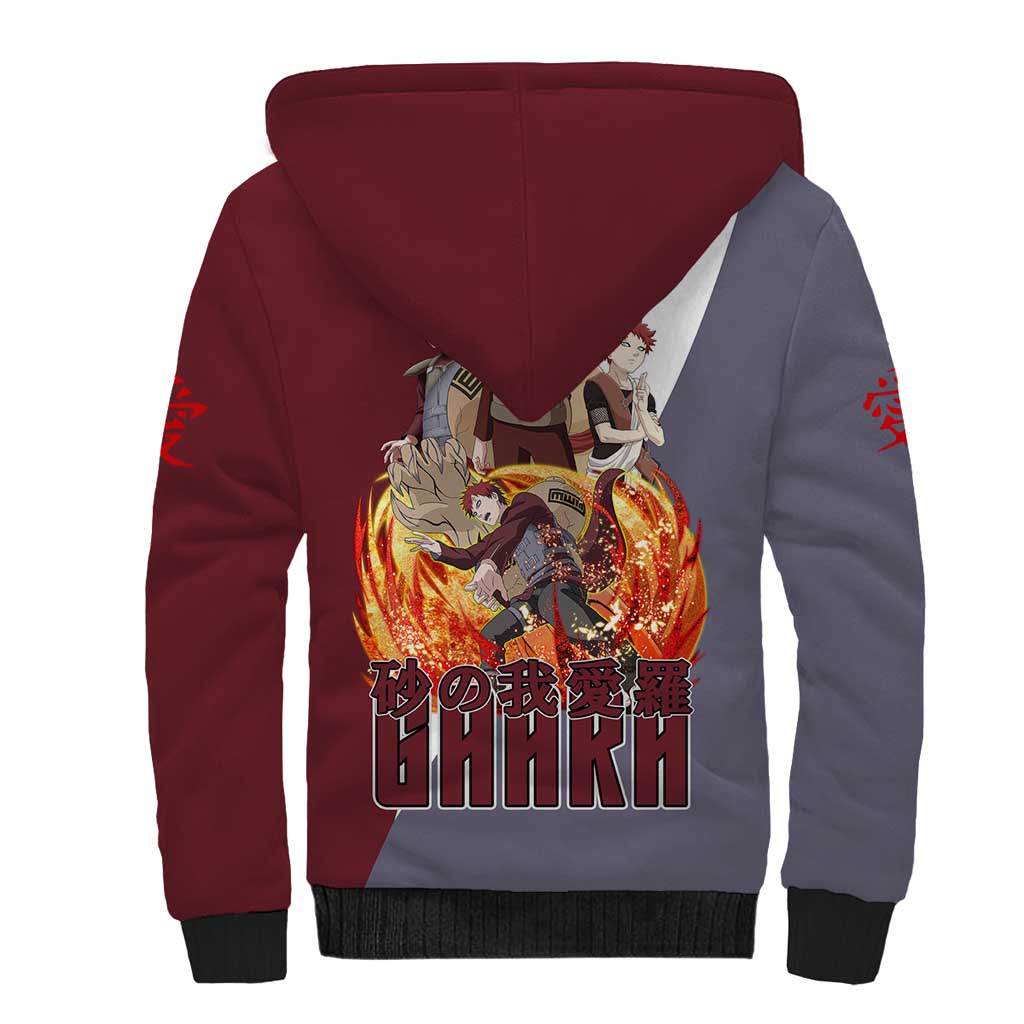 Gaara - Naruto Sherpa Hoodie Anime Style