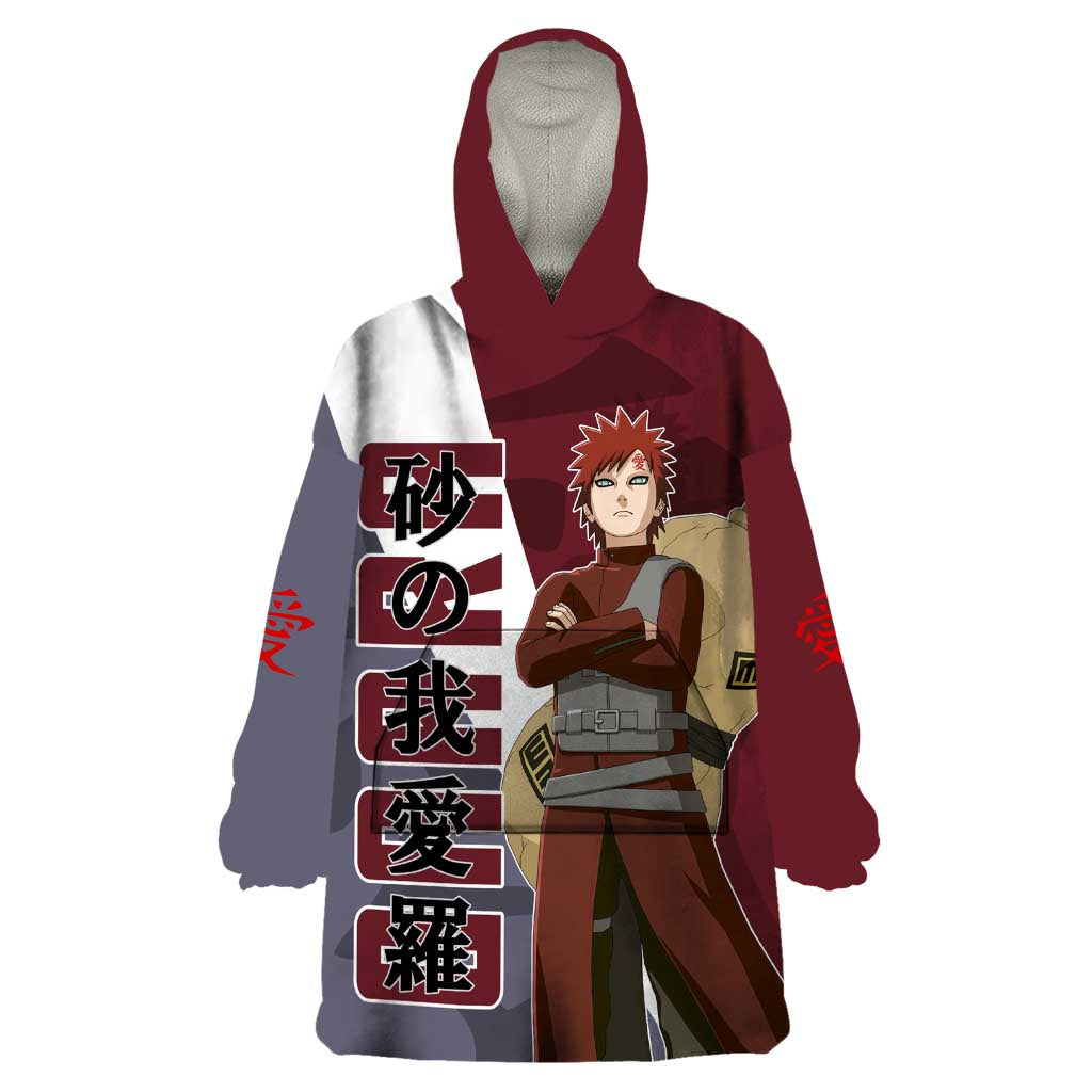 Gaara - Naruto Wearable Blanket Hoodie Anime Style
