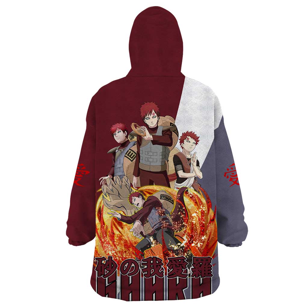 Gaara - Naruto Wearable Blanket Hoodie Anime Style