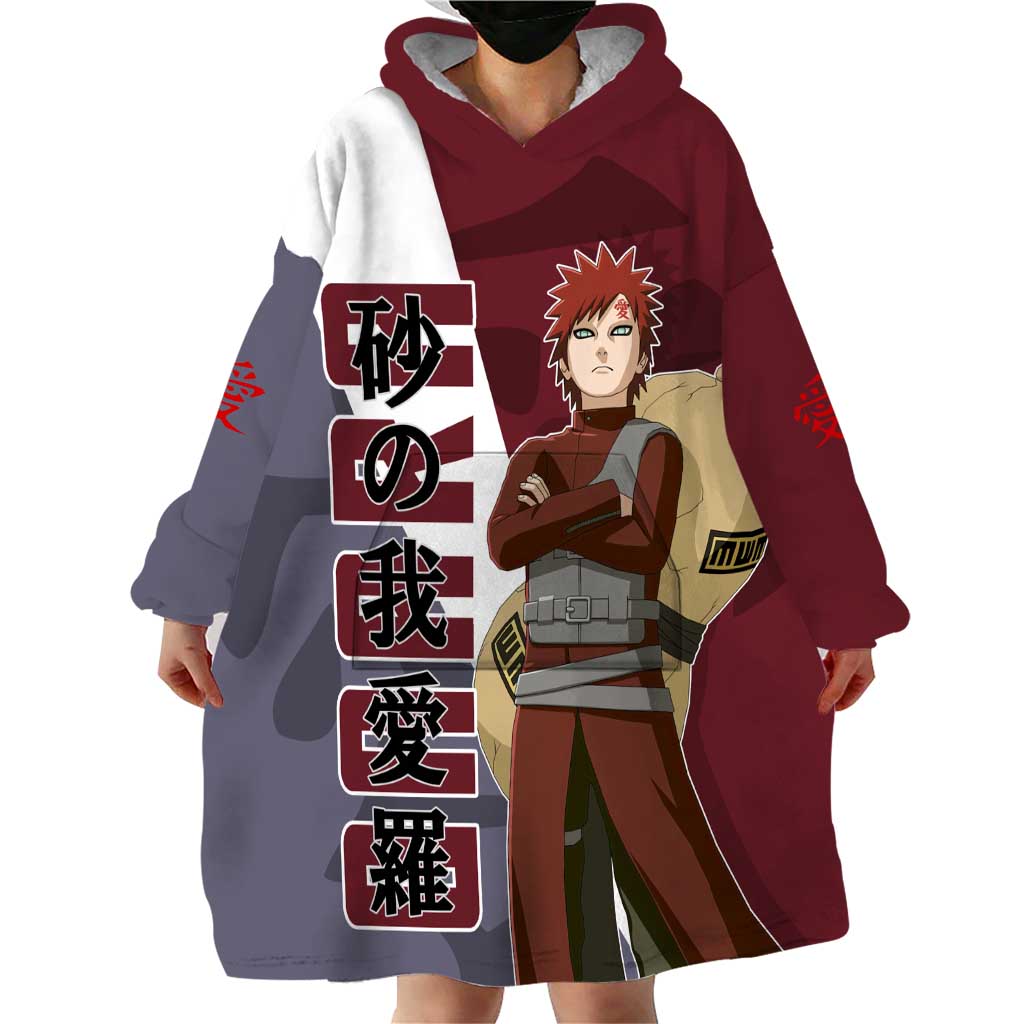 Gaara - Naruto Wearable Blanket Hoodie Anime Style