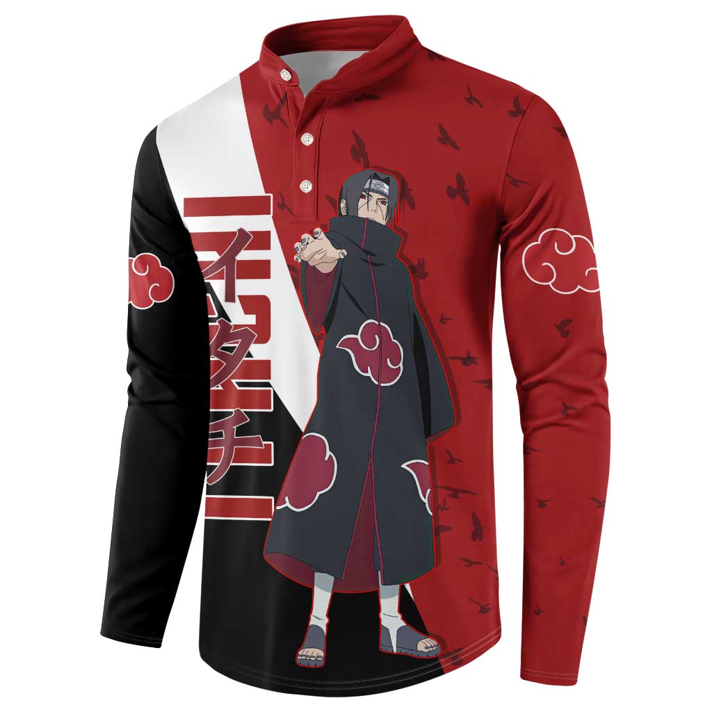 Uchiha Itachi - Naruto Button Sweatshirt Anime Style
