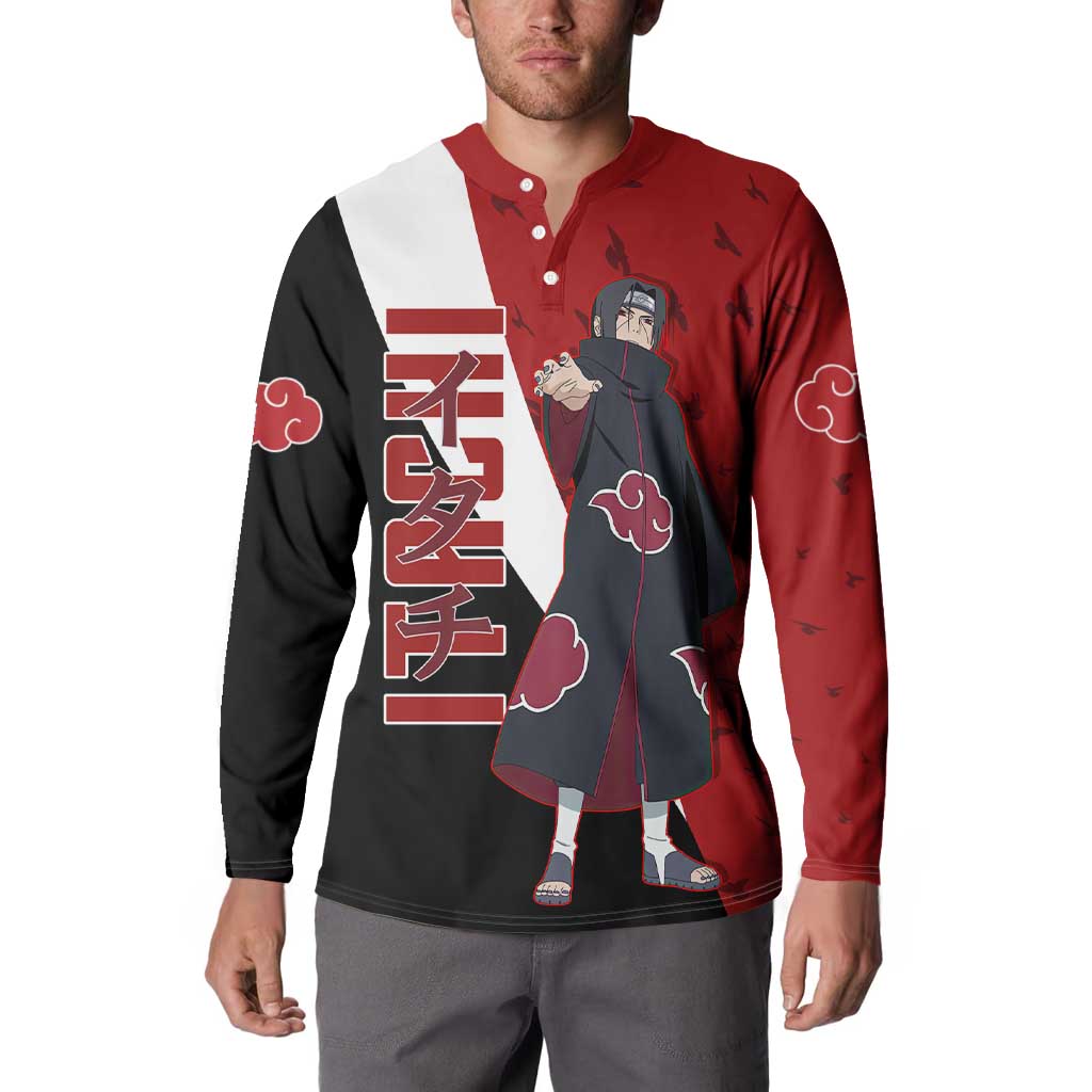Uchiha Itachi - Naruto Button Sweatshirt Anime Style