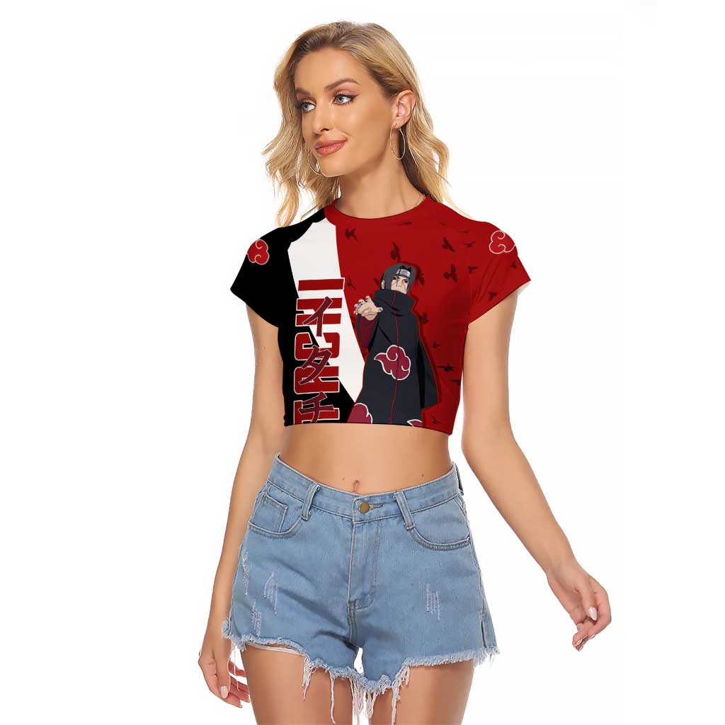 Uchiha Itachi - Naruto Raglan Cropped T Shirt Anime Style