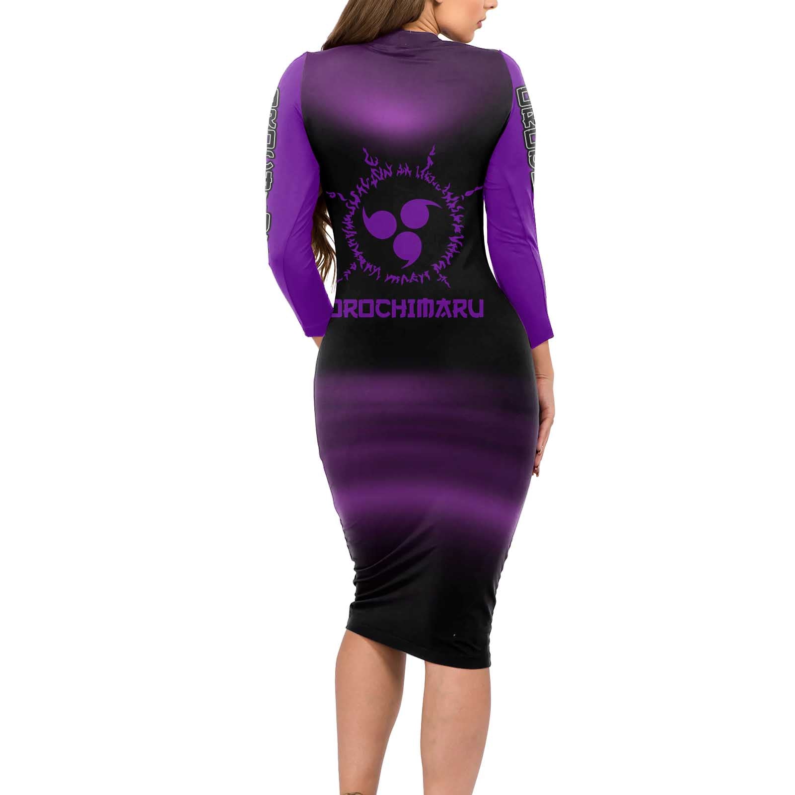 Orochimaru - Naruto Long Sleeve Bodycon Dress Anime Style